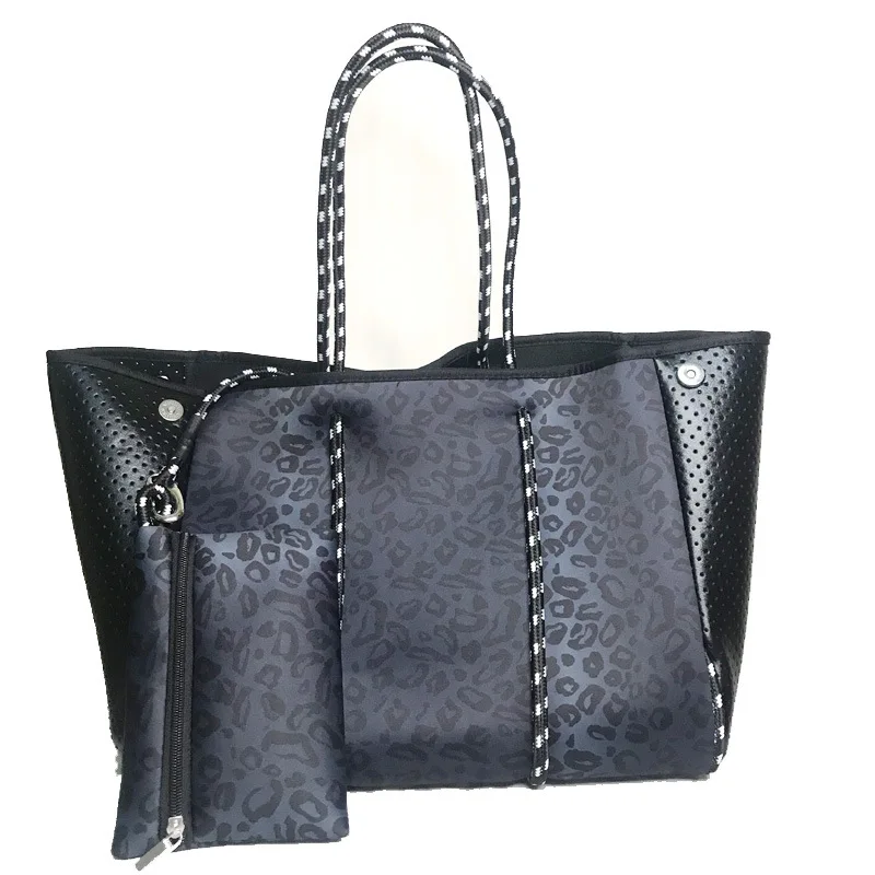 

2022 Hot selling perforated neoprene bag beach bag tote handbag bags for women, Any colors are available