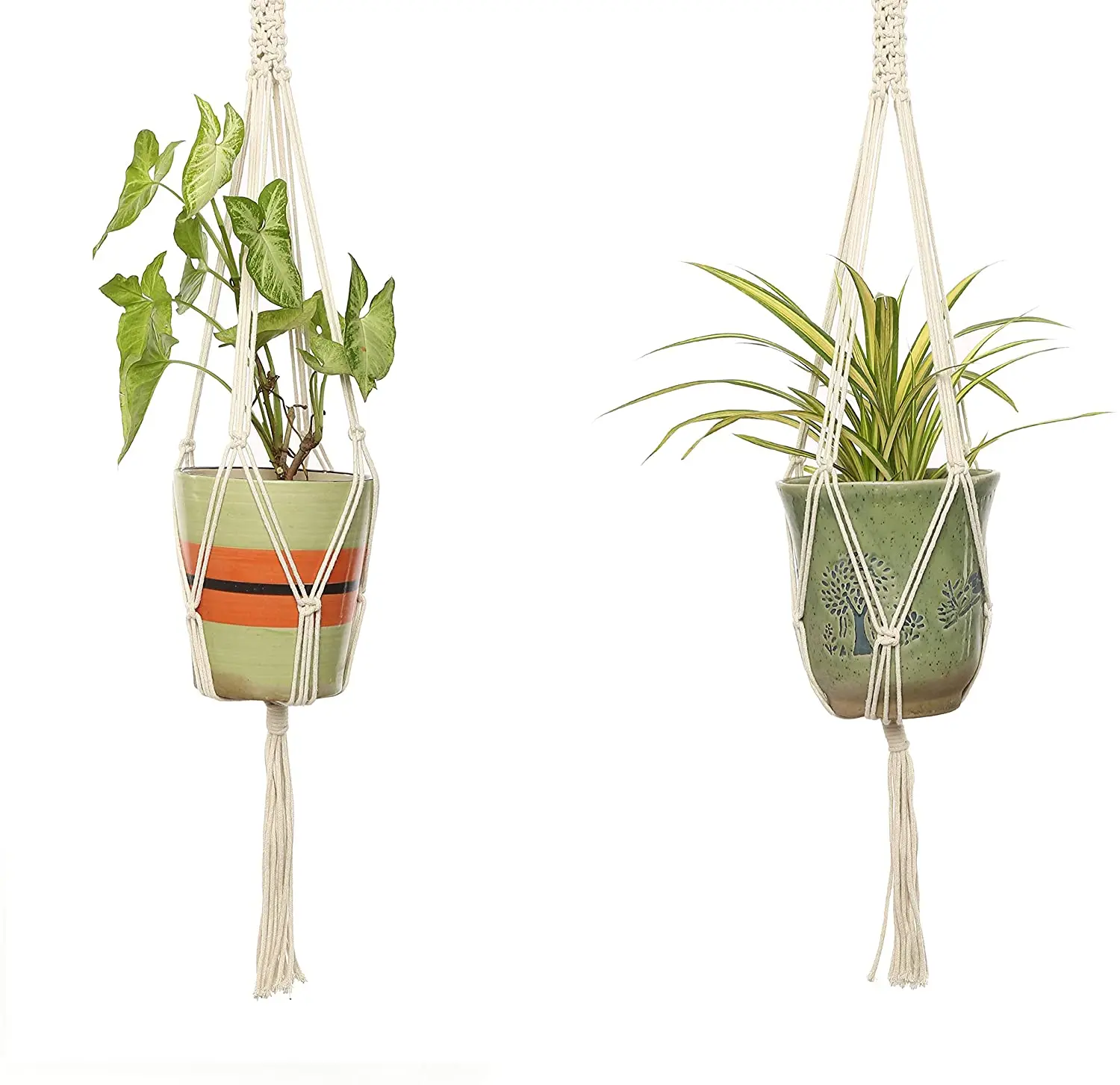 

Macrame Wholesale White Plant Hanger Pot for Party Wedding Home Decoration