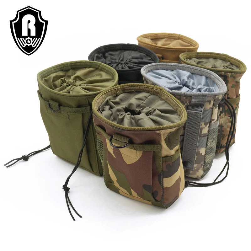 

New Tactical Hunting MOLLE Drawstring Magazine Dump Pouch Adjustable Belt Waterproof Fanny Hip Holster Bag