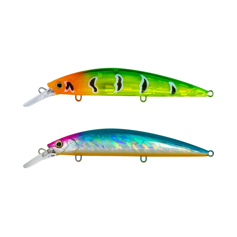

110mm 39g 4X strong inline treble 3 treble hooks 3d lure eyes new arrival minnow hard fishing lure