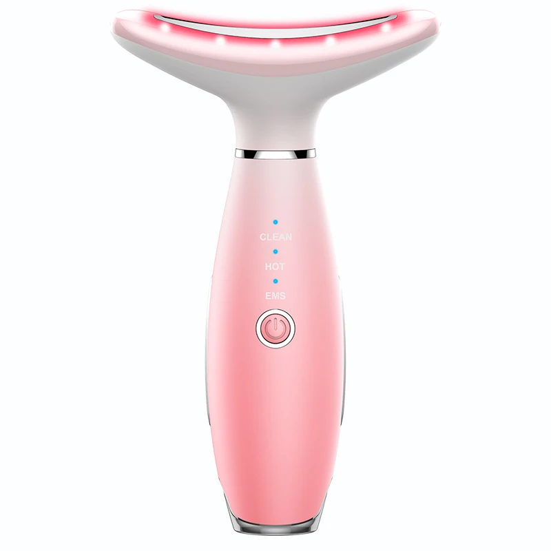 

2021 Home Use EMS Micro-current Wrinkle Remover Led Face Neck Massager Beauty Device