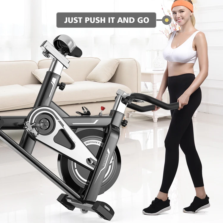 

Exercise bikes upright, adjustable indoor gym cycle machine with comfortable seat&LCD monitor, fitness cheap price spinning bike