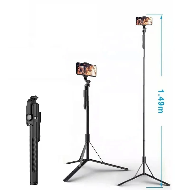 

L05 Aluminum 360 Rotation Monopod Selfie Stick Integrated Tripod with Wireless Remote Control