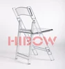 HIbow Wholesale Used Resin White Folding Wedding Chair UV-resistant outdoor folding chair