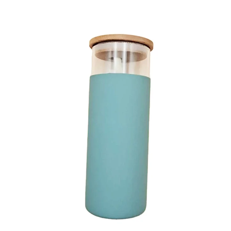 

500ML Borosilicate Drinking Glass Water Bottle with straw