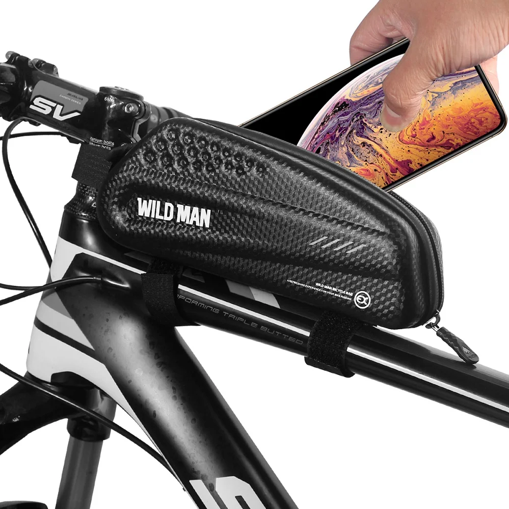 

New Image WILD MAN 1.2L Rainproof Hard Shell Scooter Bike Saddle Bag For Bicycle Bags