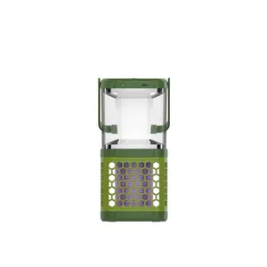 Image of 5W Outdoor And Indoor Solar Panel LED Camping Light With Bule Light USB Rechargeable Electric Mosquito Killer Lamp