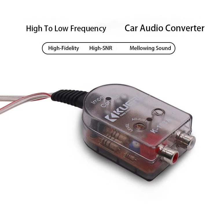 Car Stero Adjustable Speaker High To Low RCA Line Audio Impedance Converter Suuonee Audio Converter 