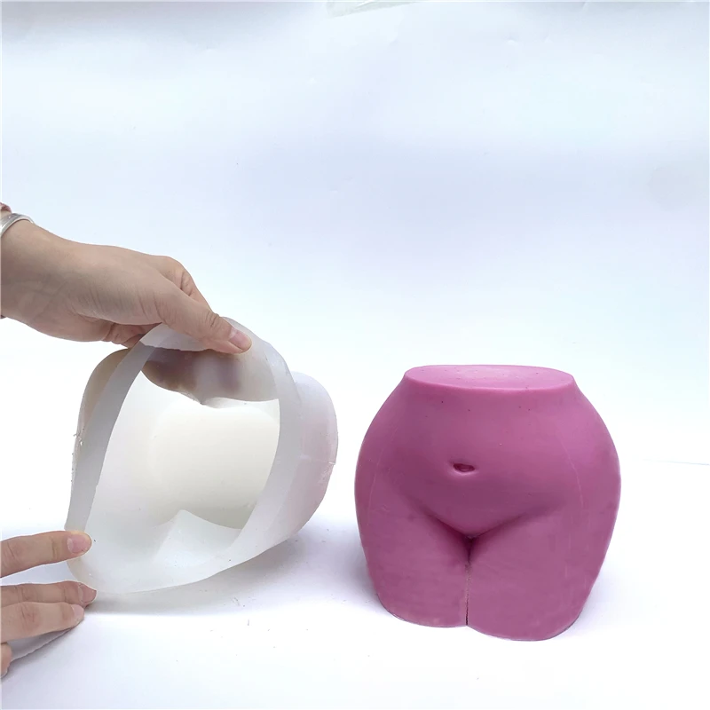 

M1093 DIY 3D female hips mould body butt mould Resin Epoxy Art Sexy Silicone ASS Woman Butt Candle Mold, White