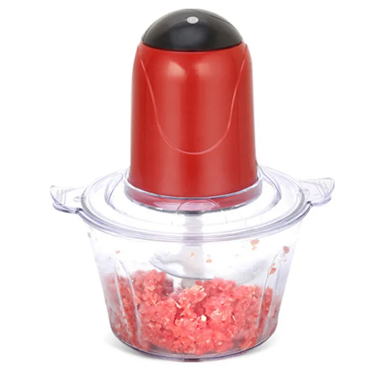 

A685 2L Powerful Meat Grinder Spice Garlic Vegetable Chopper Electric Automatic Mincing Machine Household Food Processor Grinder, Red