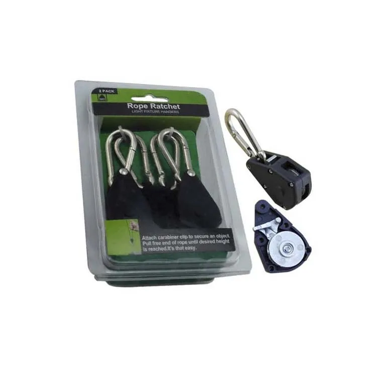 

Rope Ratchet Hanger with Rope Pulley, Black