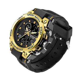 

SANDA 739 Best Silicone Analog Digital Display Men Watch Hot Sale Trendy Sport Watches Customized OEM, 5 colors