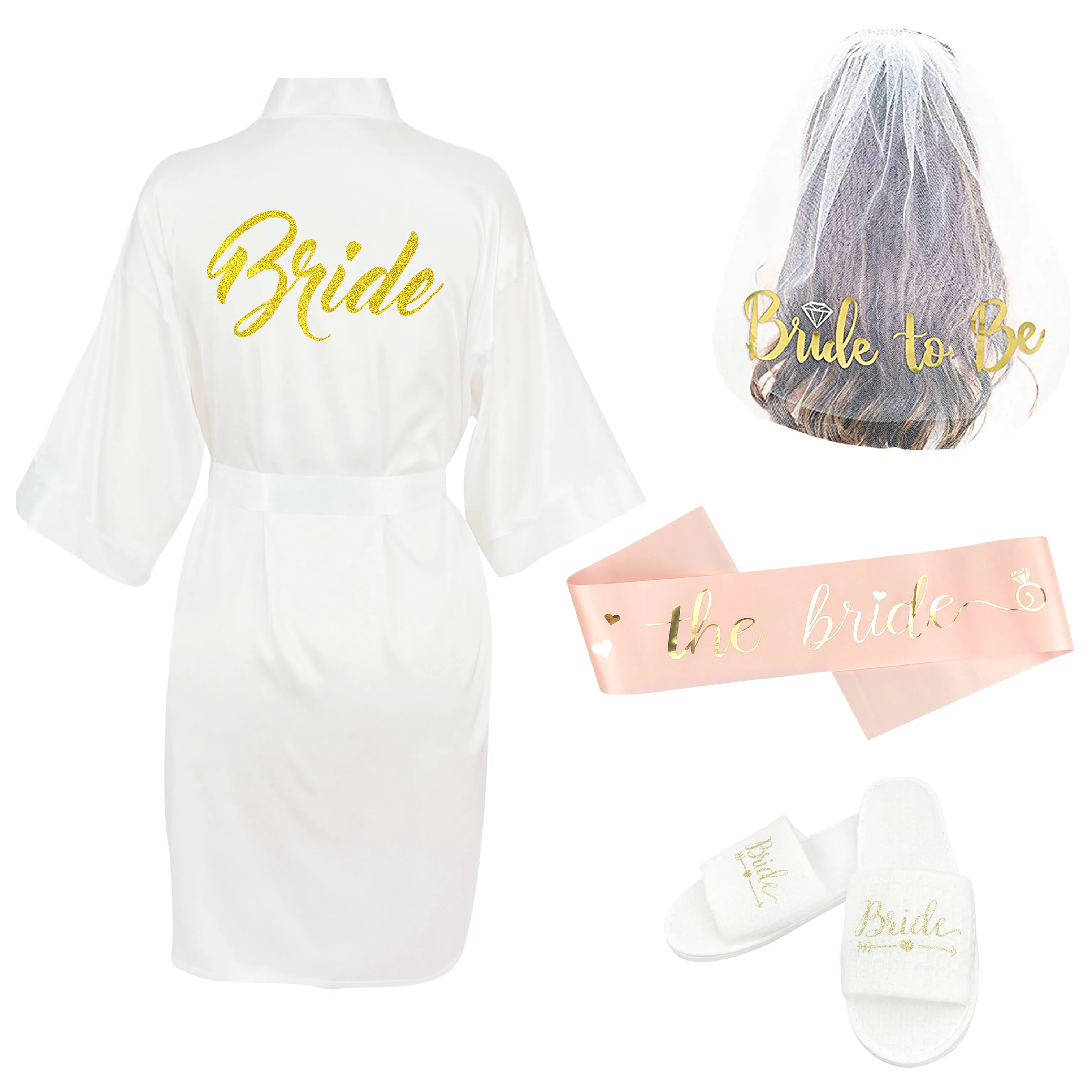 

2020 Custom Sexy Woman Long Morning Gown Allure Bridesmaids Satin Robes Other Wedding Apparel, Red/pink/purple/blue/rose gold/hot pink/black/white