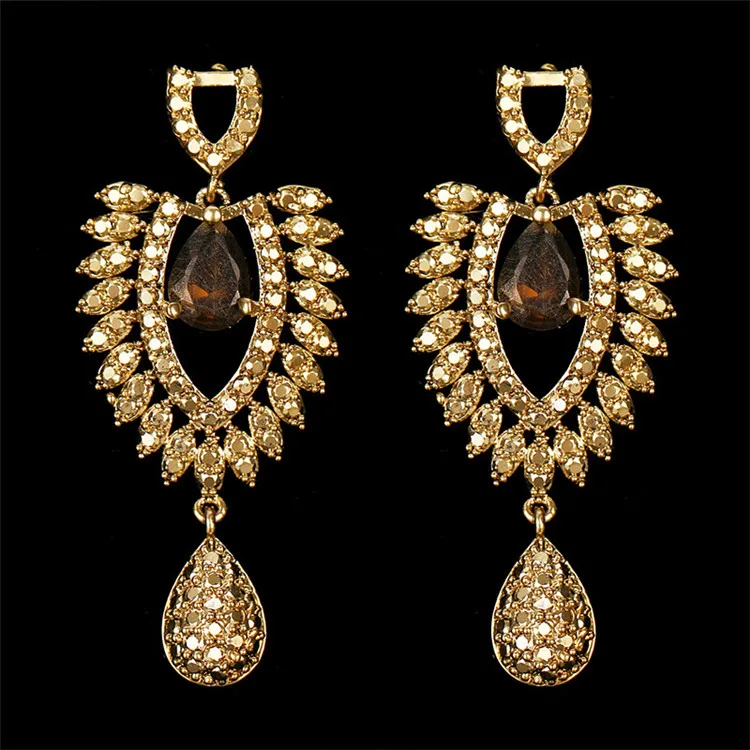 

Cross-Border Hot Sale Sexy Exotic Retro Earrings Ethnic Personality Diamond Earrings