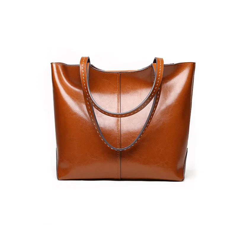 

Hot Selling luxury Cowhide Leather Ladies Hand Bags Large Tote Bag Genuine Purse Shoulder Designer Handbags For Women, Black, brown, coffee, gray