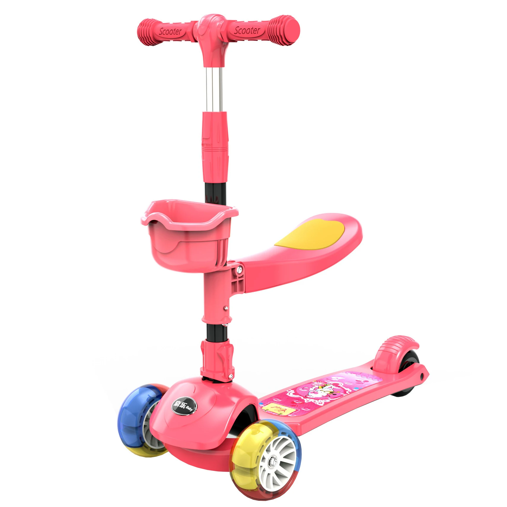 

Hot-selling three-in-one multifunctional children's scooter in 2021