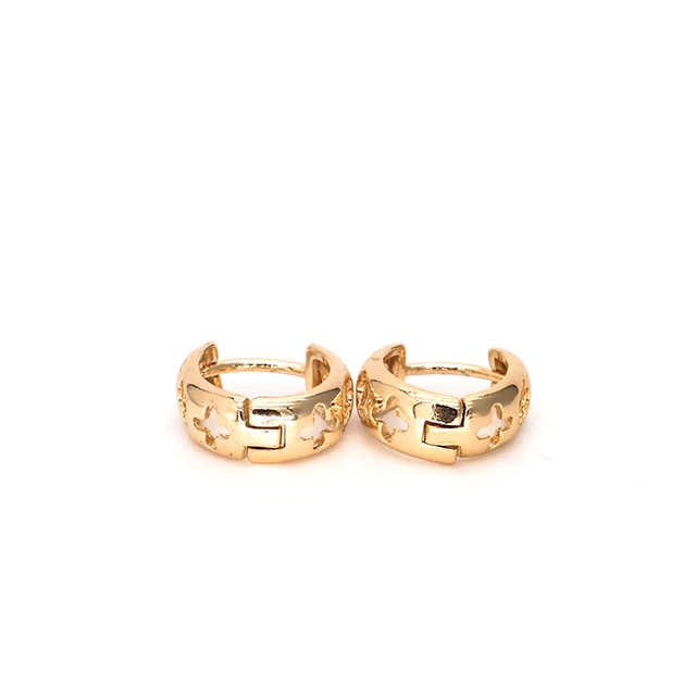 

Gorgeous engraved hoop earrings high quality gold earrings women diamond hoop earrings for sale