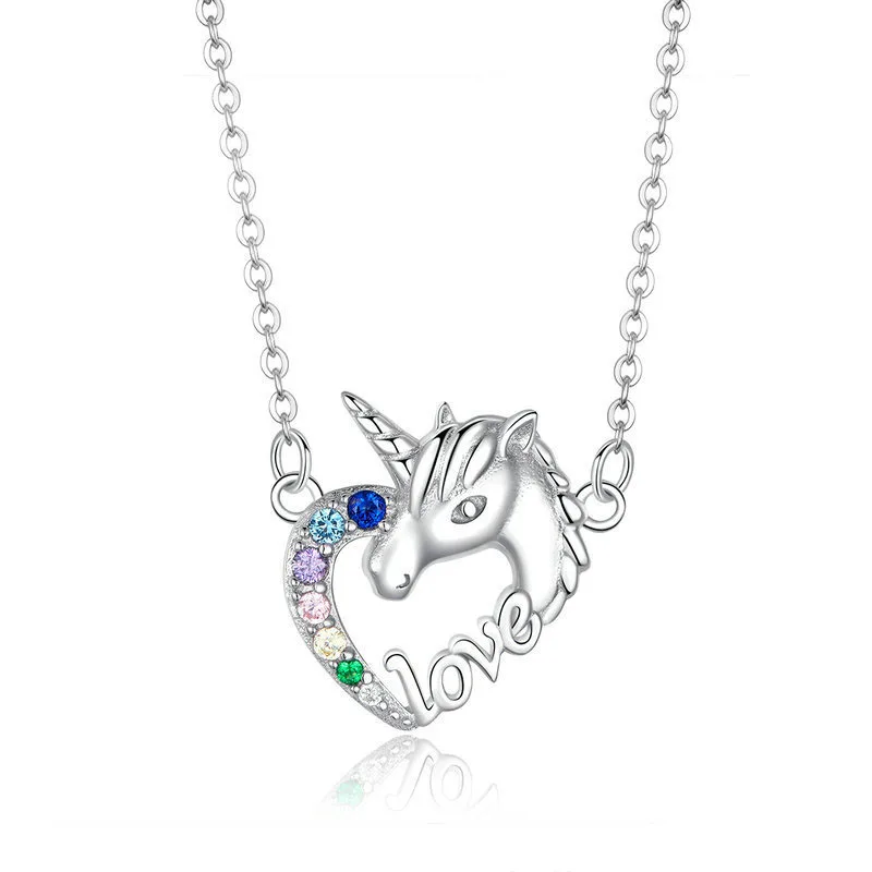 

2020 Fine Jewelry Set Horse Design Silver Pendent Necklace Chain Necklace Women Set
