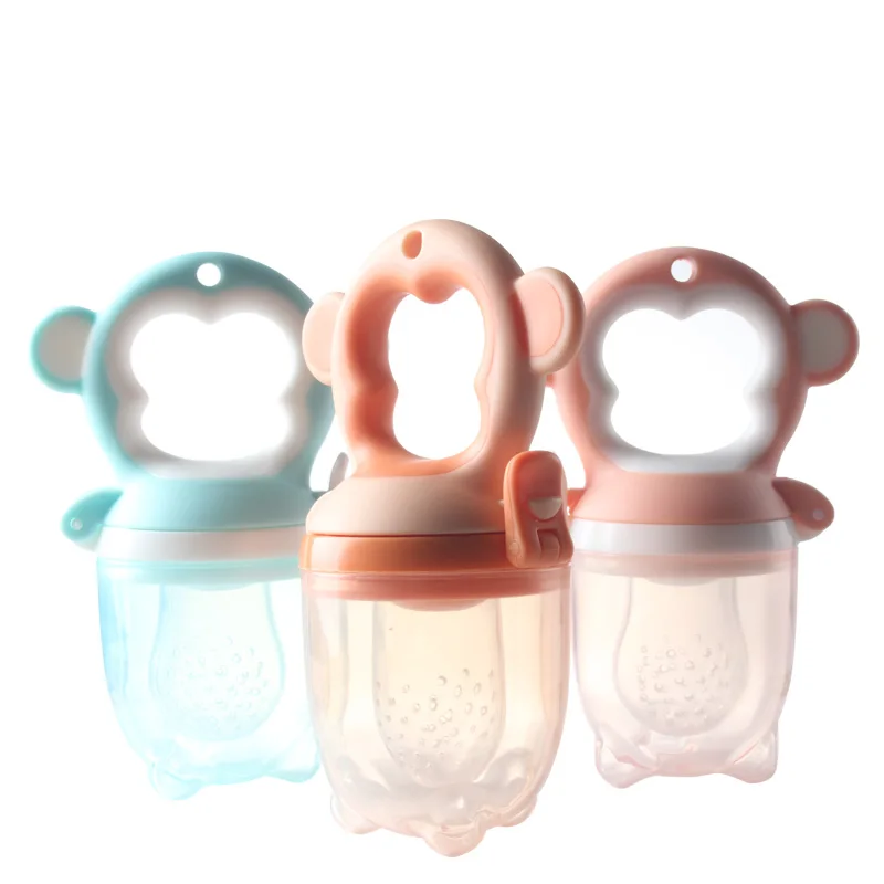 

Wholesale Good Quality Cheap Silicone Baby Fruit Nipple Food Feeder Pacifier For Home, Pink, blue, orange