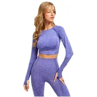 

Women seamless crop top pants sexy sport fitness yoga wear with factory price