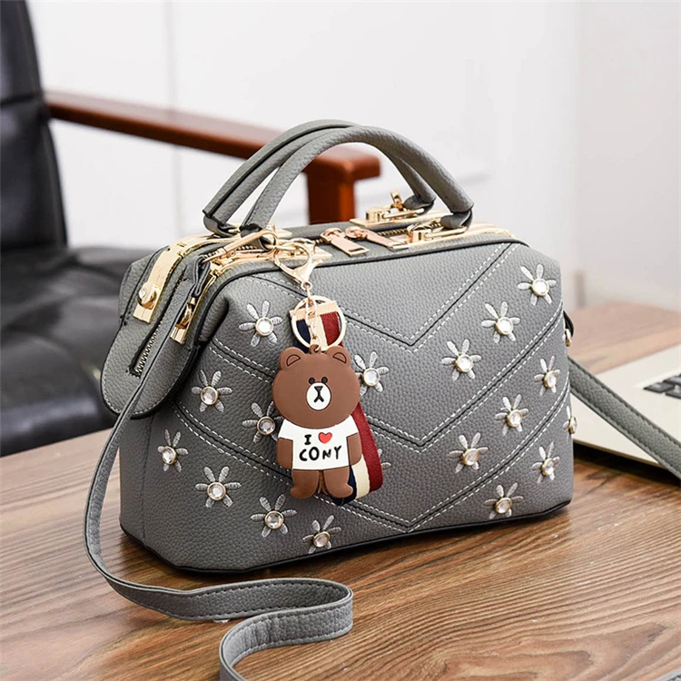 

Trendy grey color patent new original tassel tote fashionable woman handbags manufacturers