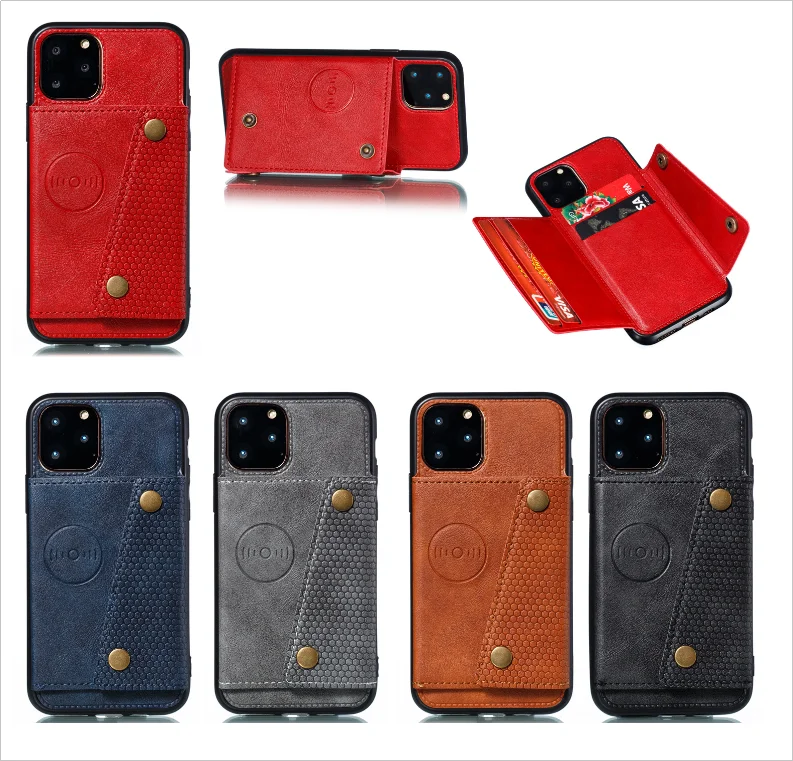 

Amazon pu Leather Mobile phone accessories for iphone 11 magnetic Suitable Phone Wallet Case For Iphone 12 Pro max, 5 colors