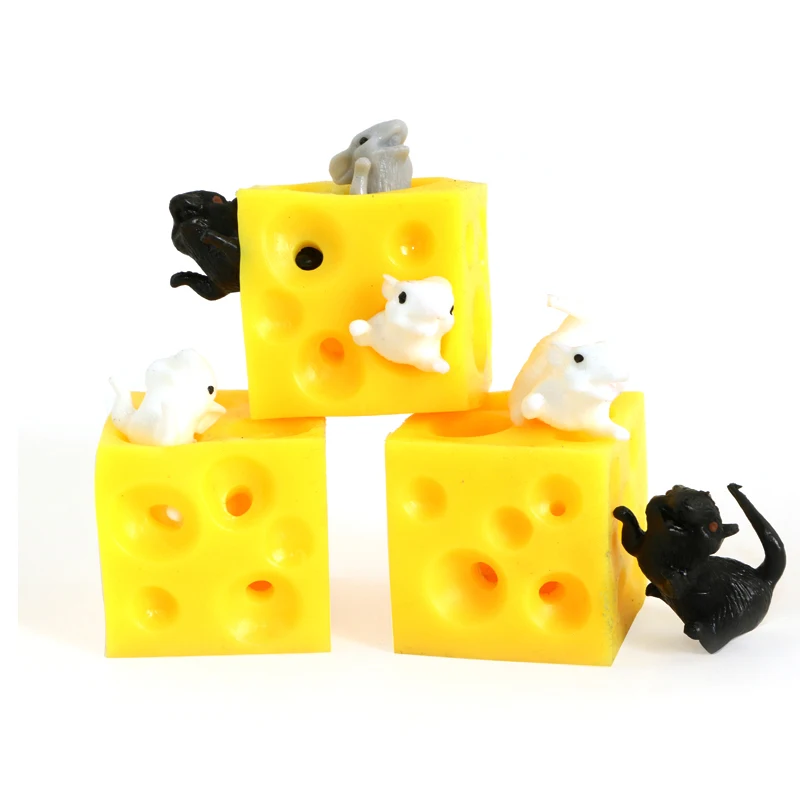 

Free Shipping Crazy Mouse and Cheese Toy Sloth Hide Seek Stress Relief Toy Figures Block Stress busting Fidget Toys