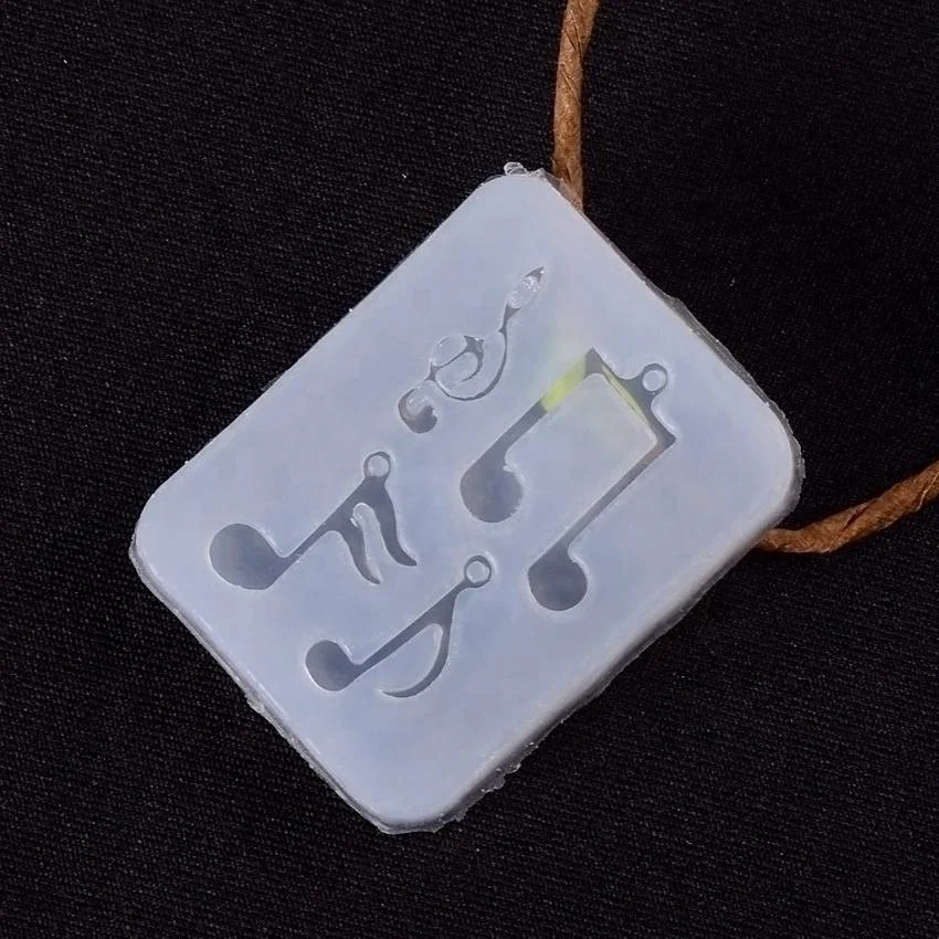 

New 1pcs UV Resin Jewelry Liquid Silicone Mold Music Note Resin Molds For DIY Intersperse Decorate Making Molds DIY Party Cake, As shown