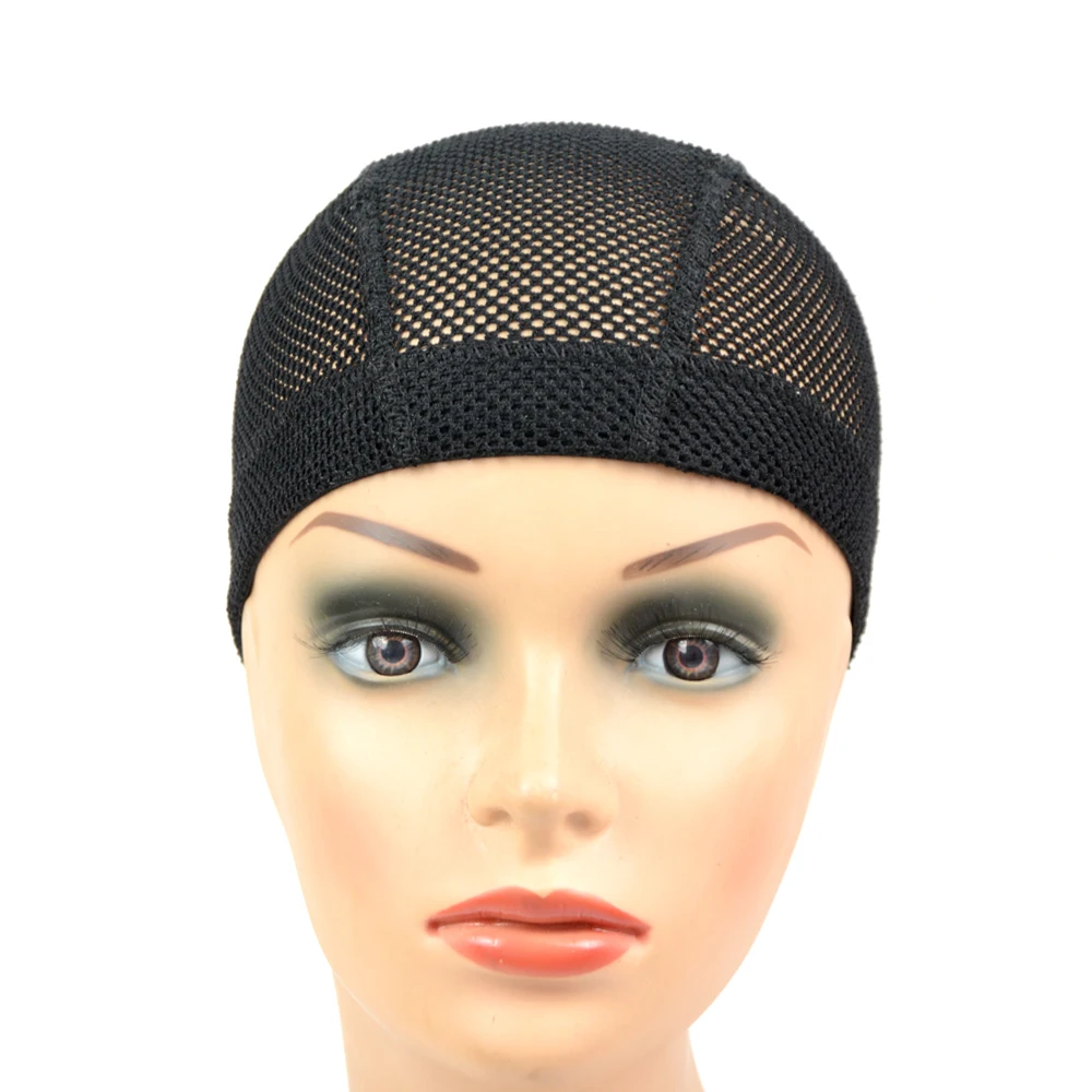 

Wholesale Big Hole Mesh Dome Wig Cap Hair Nets Large Hole Black Dome Caps To Make Wigs With Elastic Band Wave Cap, Black wig net cap