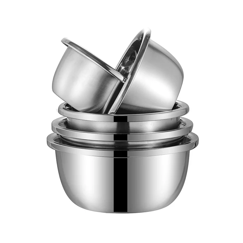 

Multi-function custom kitchen silver metal big stainless mixing bowls