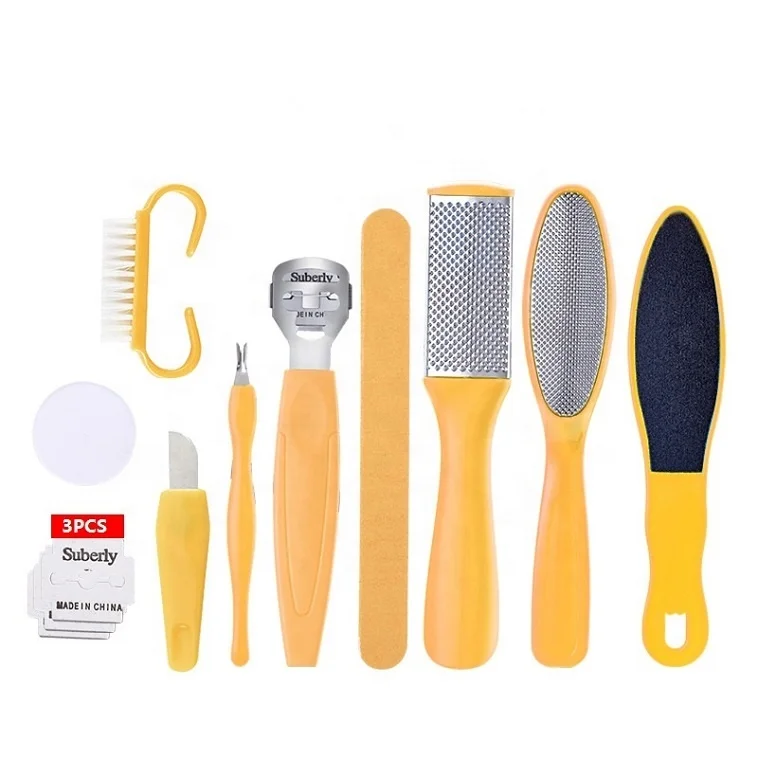 

10 In 1 Feet File Dead Skin Remover Tool Pedicure Foot File Callus Remover Mens Manicure Pedicure Kit Foot Care Pedicure Set, According to options