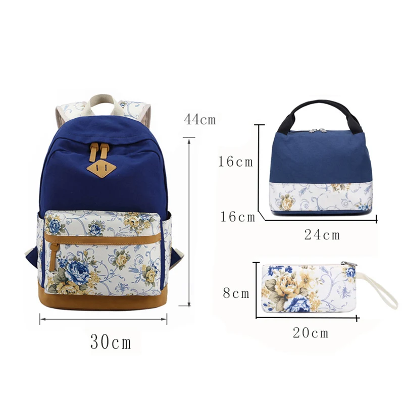 Latest Designs Girls Fashionable Good Quality Cute Backpack School Bags With Lunch Bag School