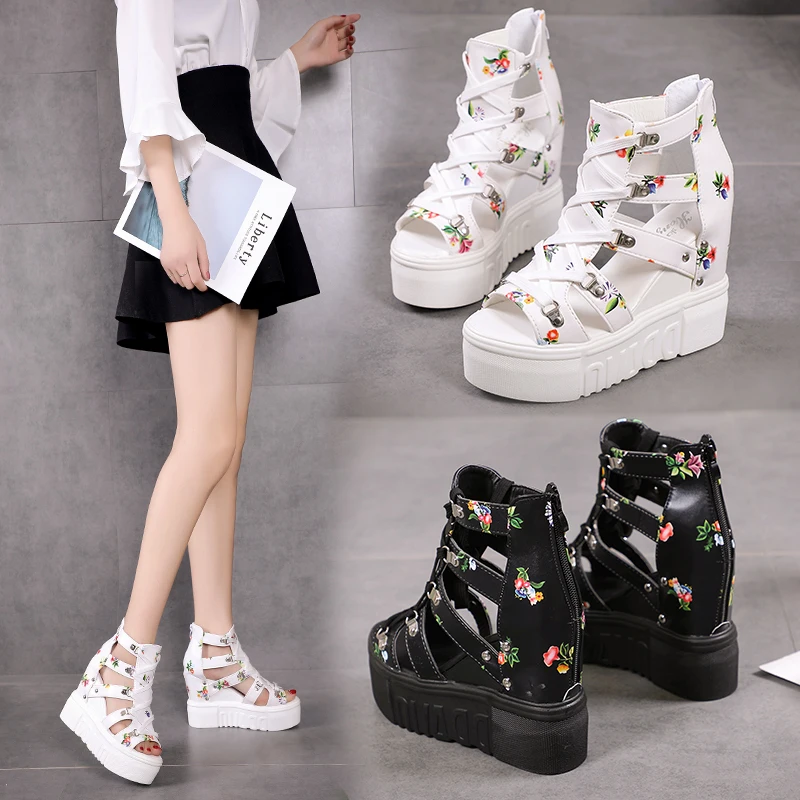 

Chinese characteristics fashion Cake shoes women high heel sandal shoes