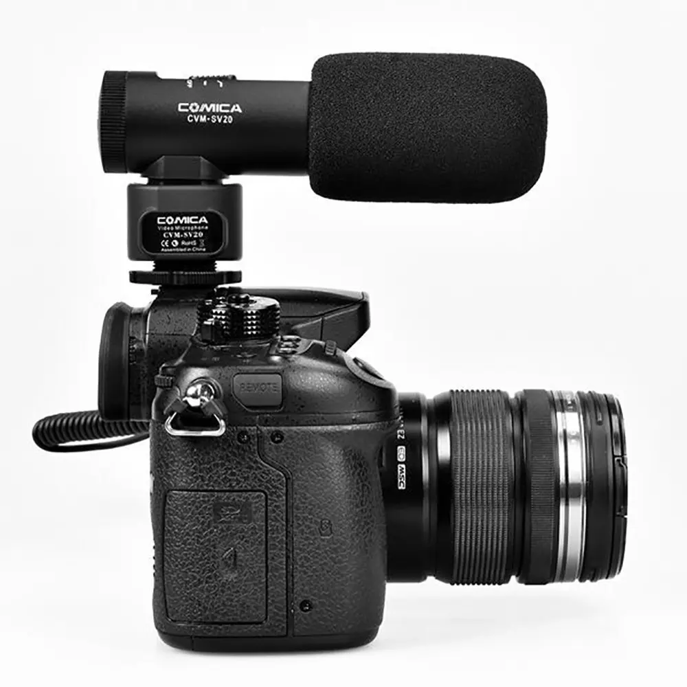 

Stereo on Camera Mic COMICA CVM-SV20 Full Metal Camera Condenser Video Interview Microphone with Double Internal Mic