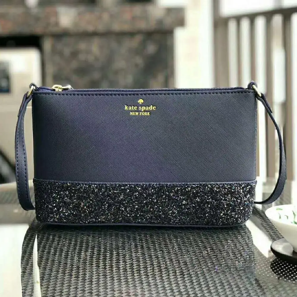 

New small size ladies shoulder bags solid Rectangle sequin PU women handbags