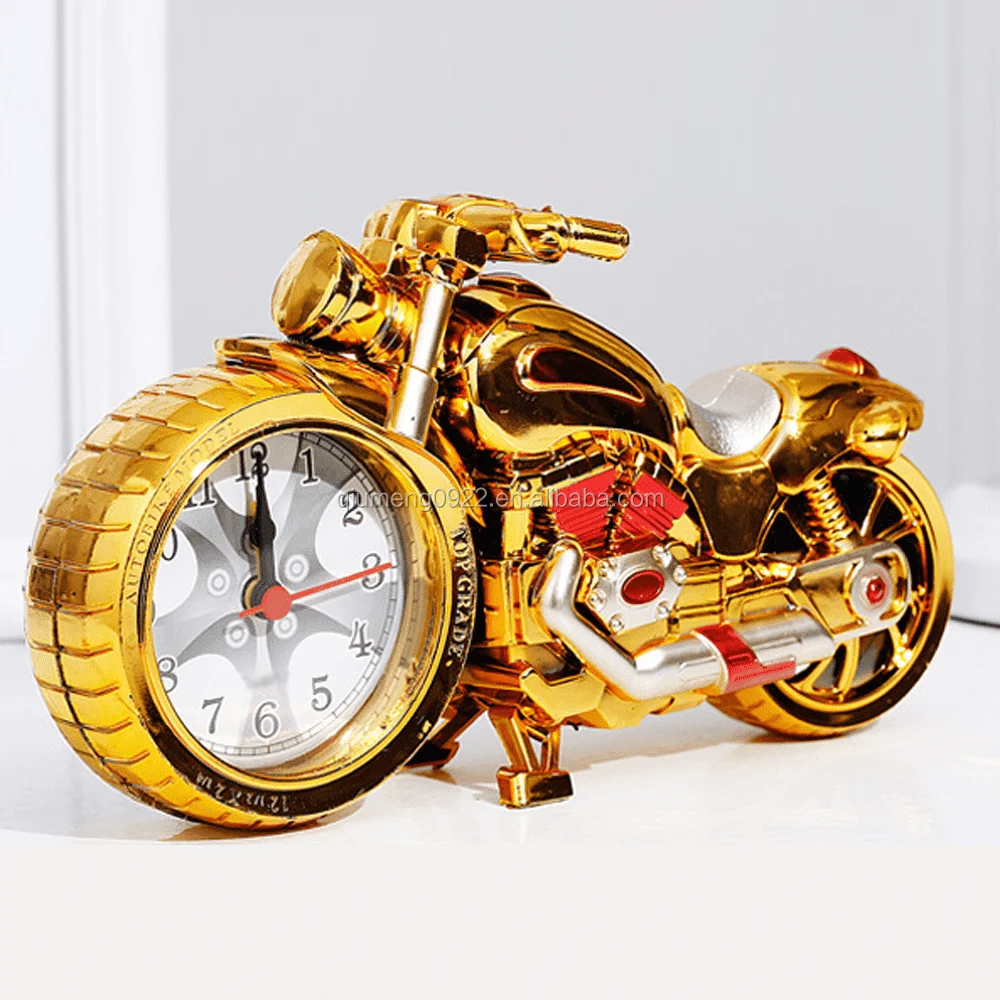 Creative Motorcycle Motorbike Pattern Alarm Clock Desk Clock FDUSBLUS 
