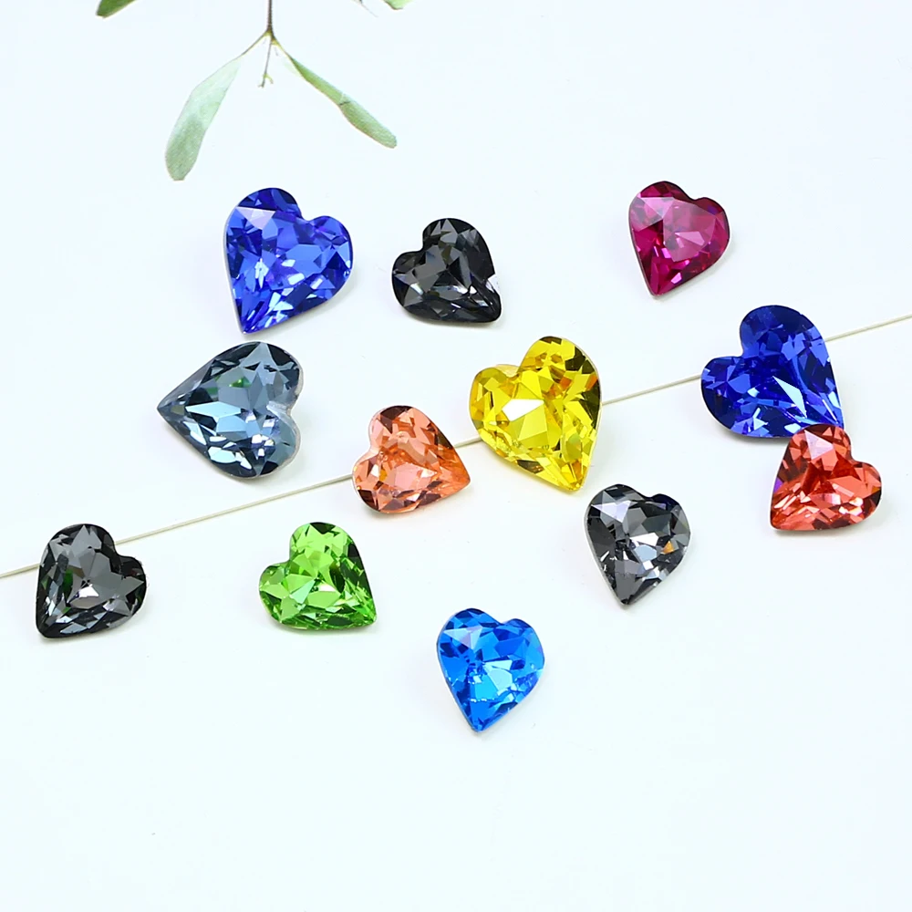 

Dongzhou Crystal Heart Shape Crystal Stone For Jewelry Accessories K9 Fancy Stone for DIY Making Point Back Rhinestone
