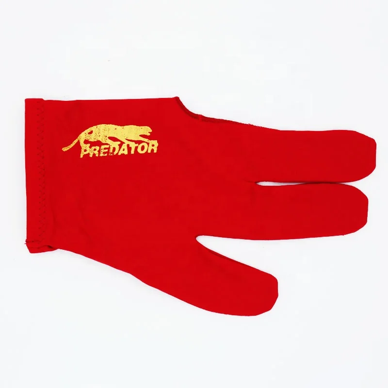 Customized Logo 3 Finger Billiards Gloves For Cue Sticks