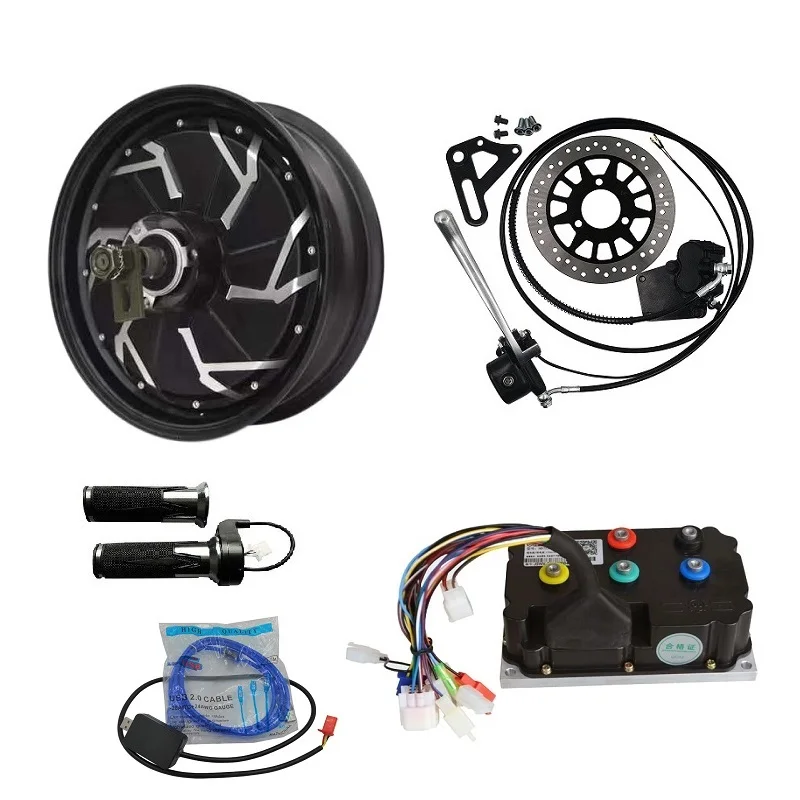 

QS 6000W 12INCH Electric Wheel Hub Motor Conversion Kits Max. speed 100kph for Motorcycle Scooter Moped Conversion