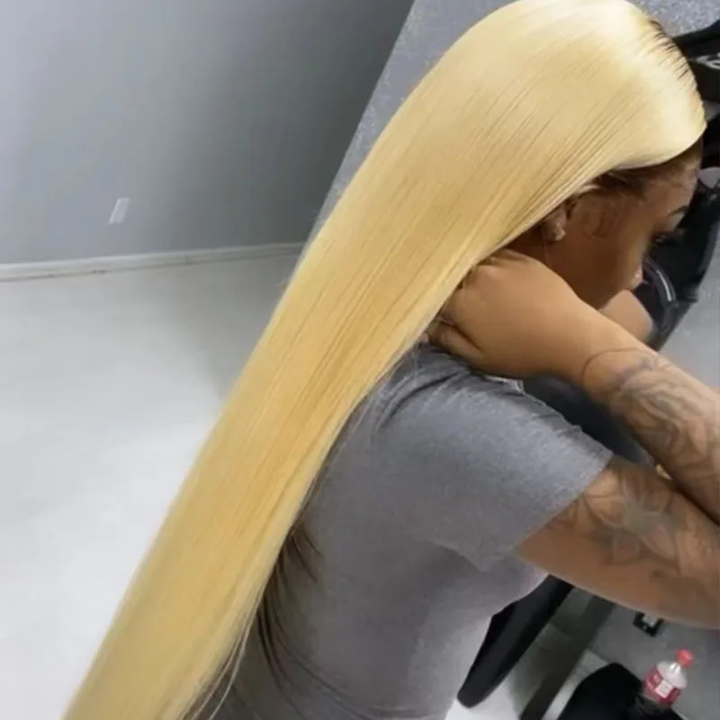 

Wholesale 150% Density 613 Blonde Straight Transparent Lace Front Wigs Raw Virgin Human Hair Lact Frontal Wig For Black Women
