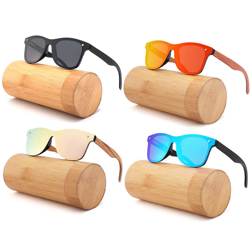 

Hot selling wooden sunglasses 2022 custom polarized mirror wood sunglasses bamboo for unisex, Custom color