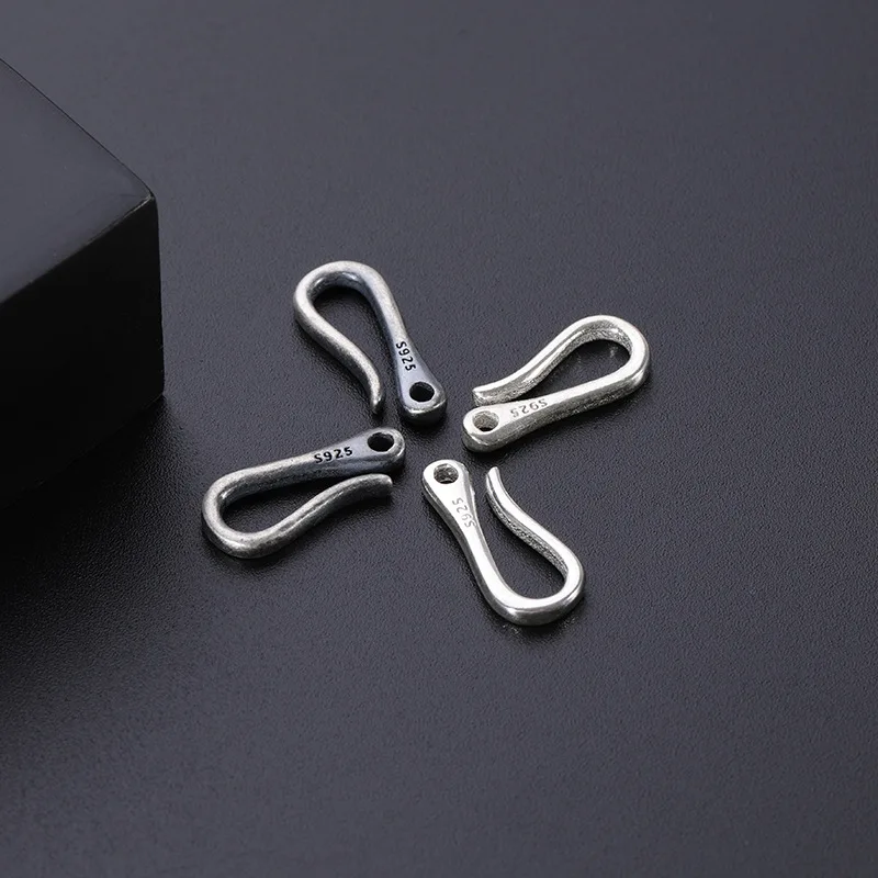 

Minimalism 925 Sterling Silver Simply Hook Clasp For Jewelry Making Accessories Wholesale