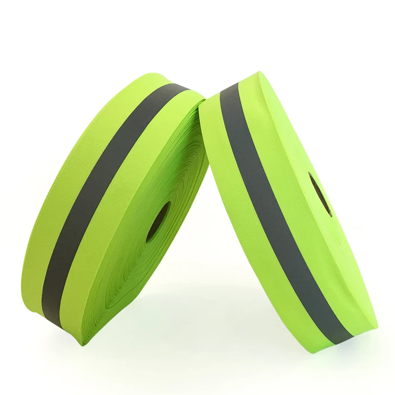 

Polyester Sewing Reflect Green Reflective Tape Anti-Slip Tape, Yellow or customized color