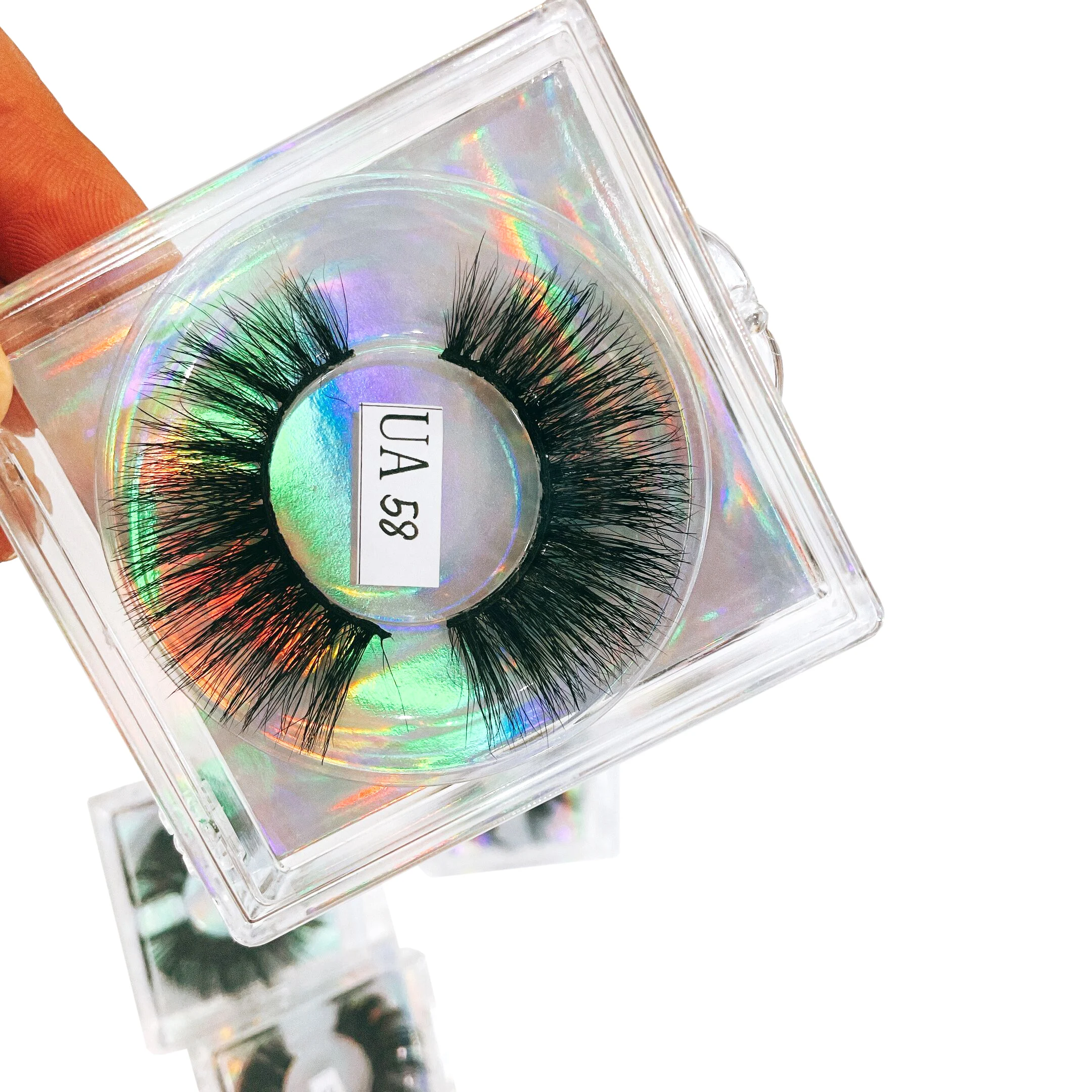 

Hot sale 25mm fluffy 3d mink eyelashes lash private label vendor, Black