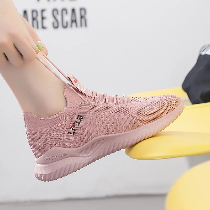 

2020 New arrival light breathable mesh upper casual sports shoes women sneakers ladies shoes women, Optional