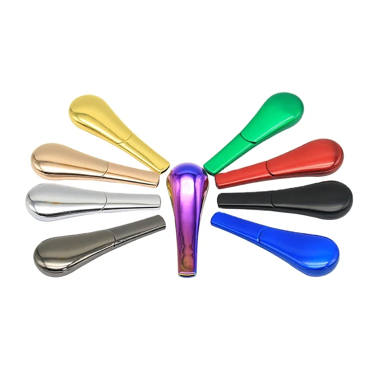 

Wholesale smoking set detachable iron magnetic metal spoon pipe gift box soup spoon pipe