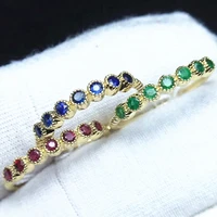 

gemstone jewelry special enamel ring 18k gold natural ruby/emerald/sapphire ring for women colorful rings