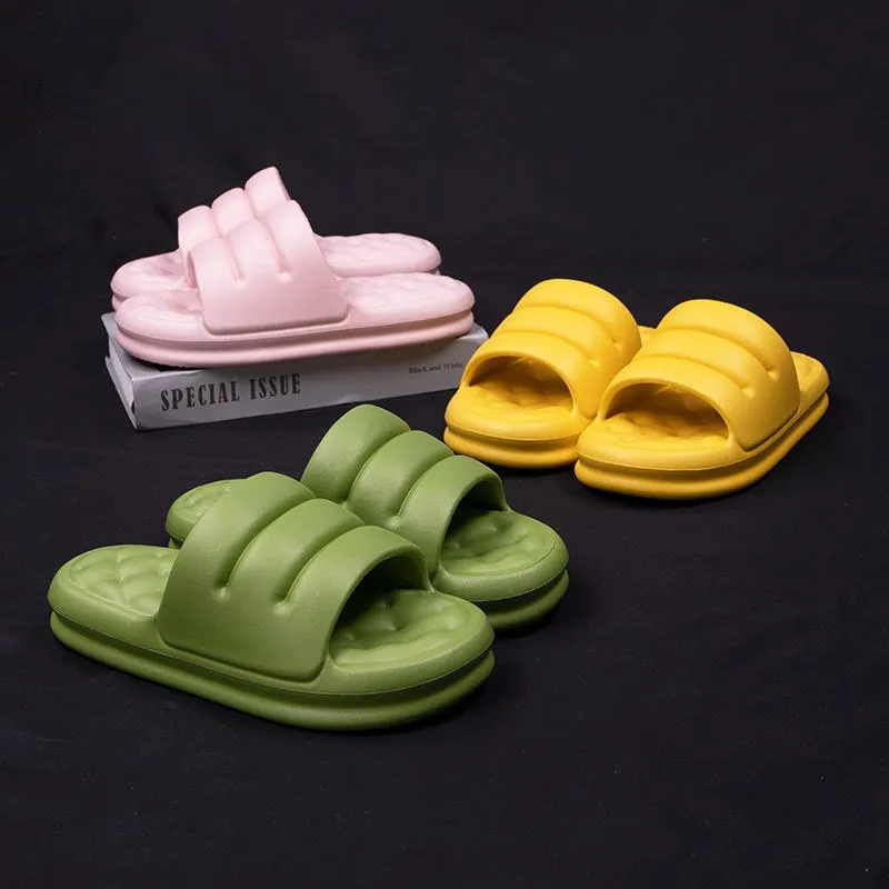 

Non-slip Thick Soles Super Soft Summer Slippers Wholesale Women Men Unisex Eva Injection Sandals Bath Beach Slip On Slippers