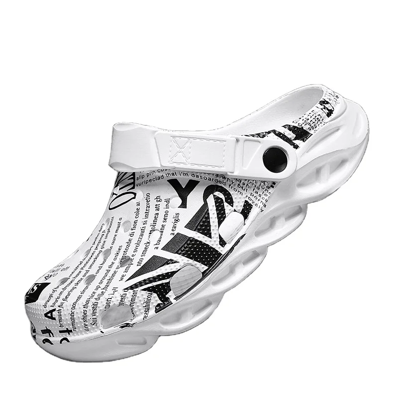 

Summer new fashion non-slip hole shoes thick-soled breathable EVA beach shoes men's sandals