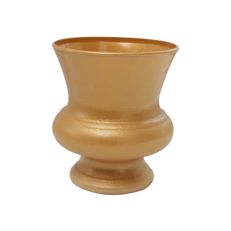 
Manufacturers supply European-style round wholesale desktop garden creative PS plastic flower pots customized 